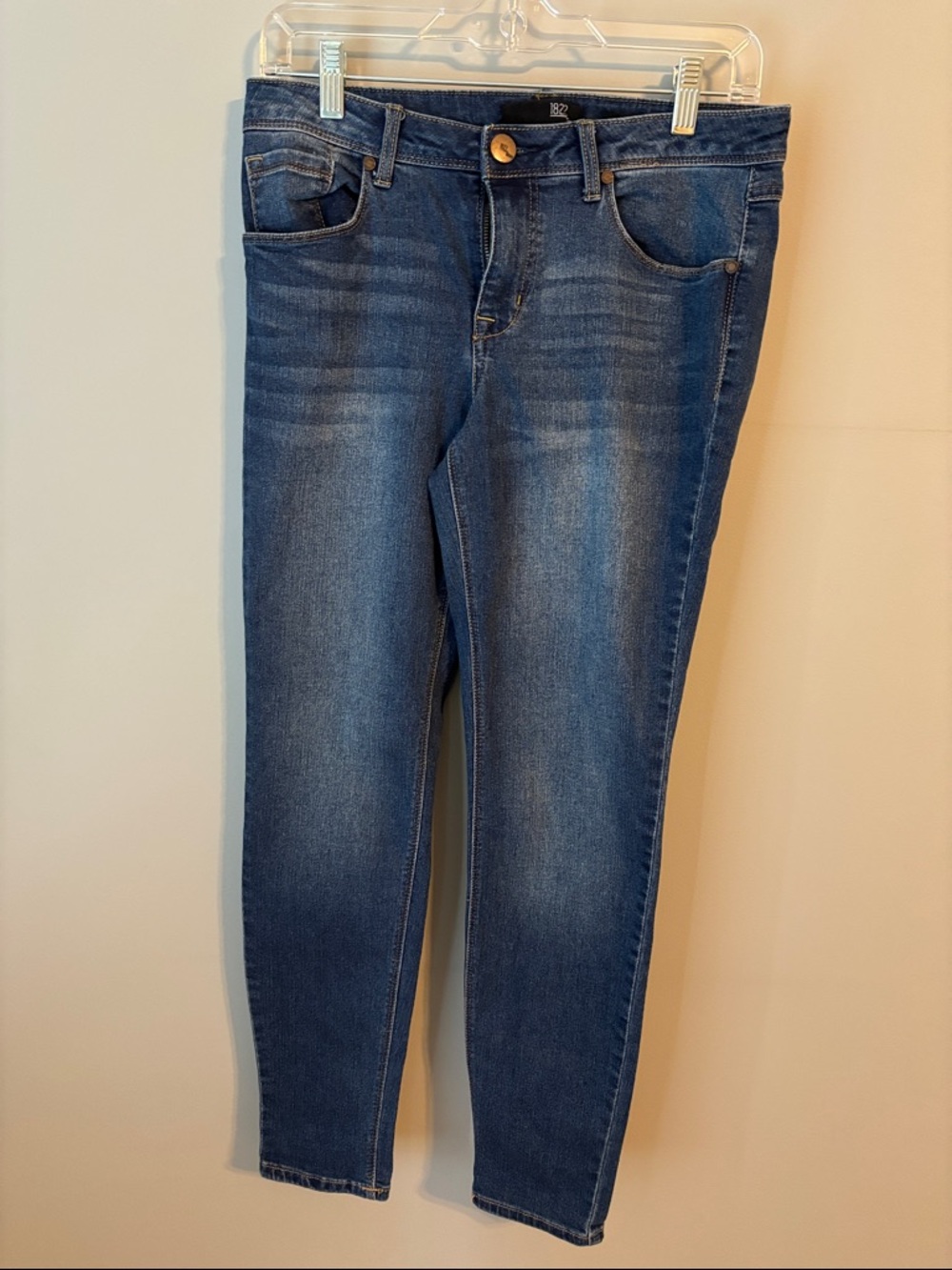 1822 Denim Dark Mid-Blue Skinny Jeans